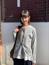 26SS★ [BAONHAUS] Tier Frill Cardigan