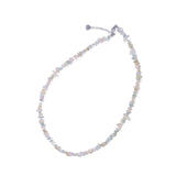 mini gemstone necklace (pink)