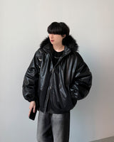 Keysia Fur Leather Jumper