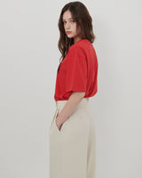HEART PRINT T-SHIRT [RED]