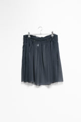 see-through cutting pleats skirt(3colors)