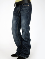 back rivet boots cut denim pants