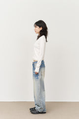 (W) フェイクドットレイヤートップ (3color)