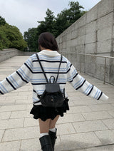 Latte Suede Tiered Mini Skirt