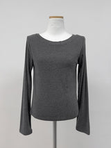 ボートネックテンション長袖Tシャツ
