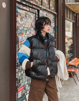 バンブリングレザーベストパッデッド