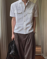 NT Nylon Two-Pocket Snap Short Sleeve Shirt