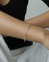 [Silver 925] Basic Oval Bangle (Slim)