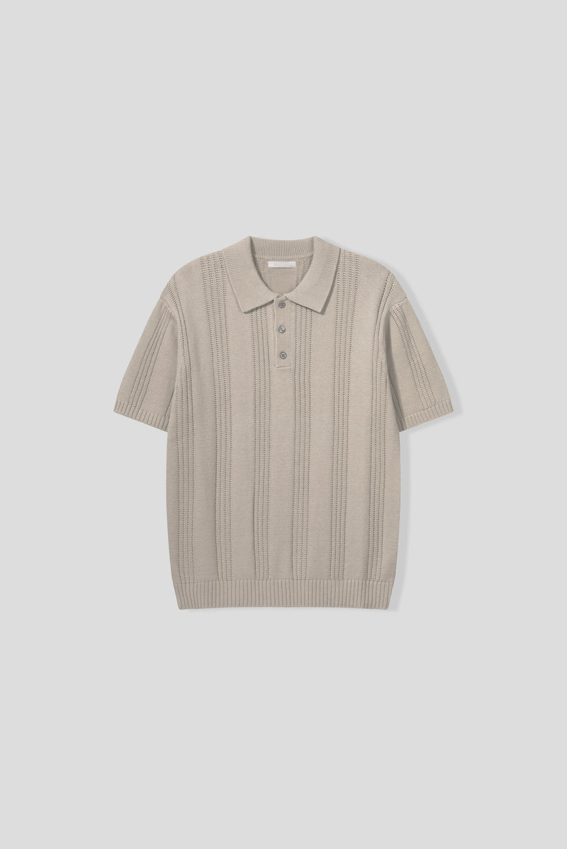 Dao placket collar knitwear