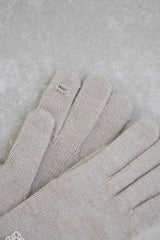 Orb frilly gloves (mute beige)