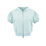 Sophie Puff Sleeve Hoodie Zip-up