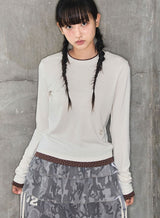 STAR LAYERED LONG SLEEVE - CREAM
