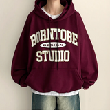 Noah Lettering Point Casual Over Hoodie