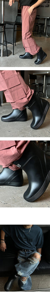 [HANDMADE] Round toe rain boots (250-280)