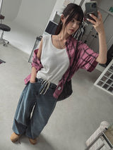 ロッキービッグワイドストラップバルーンデニム