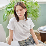 VA 3D Logo Crop T-Shirts / White