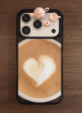 [Afternoon Tea Collection] Heart Latte Glass Bumper Phone Case
