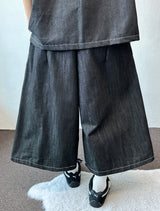 Daryl Rivet Stitch Raw Denim Bermuda Shorts 2color