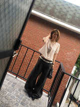 Cascade ruffle blouse