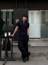 Sain zip-up short sleeve