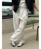 [Unisex] ナイロンツータックロープバンドパンツ(3color)