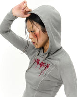 Patch Slim Hoodie _ Light Grey