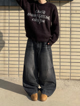 Low Snap Balloon Denim Pants (2 Colors)