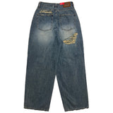[OOTJ ITEM] ルステッドウィークデストロイドワイドルーズフィットロングデニムパンツ (Denim)