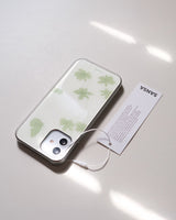 [シルバーバンパーケース] グリーン　バタフライ