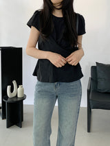 Amélie Shirred Wrap Blouse