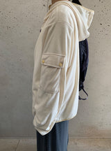 [unisex]オランヌ ウォーマーフード フリース ジップアップ