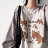 Oat boxy raglan cat sweatshirt