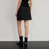 WRAP LAYERS FICELLE SKIRT(BLACK)