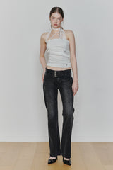 ANGEL SHIRRING TOP light mint