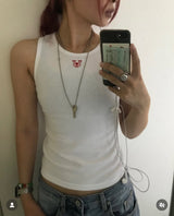 ホースノースリーブTシャツ (White)