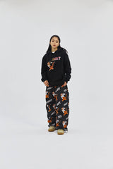 ALL OVER TIGER RABBIT WIDE TRACK PANTS