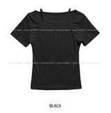 Sonya Whole Slit Layered Short Sleeve T-shirt