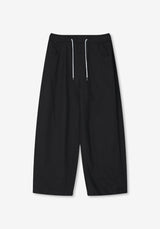 AN Washing Cotton Peach Balloon Wide Pants