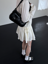 pleats mini dress