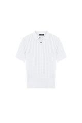 Cable Knit Polo Shirt