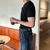 LMN lower incision wide denim pants (2 colors)
