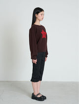 STAR BUTTON KNIT - BROWN