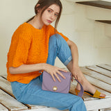 ISLE MINI shoulder leather bag / Purple Lilac
