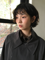 Belted trench half coat (2color)