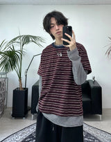 ルエンサマーストライプ長袖Tシャツ