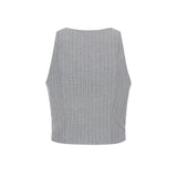 Pinstripe Vest - GREY
