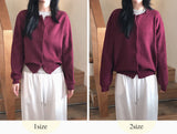 MT Round Loose Knit Cardigan (7color)