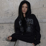 FF STUDDED HOODIE (BLACK) F25ZB013