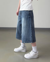 モデンワイド8レングスバミューダデニムパンツ