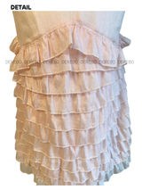 peach chiffon frill lace dress (cardigan set)
